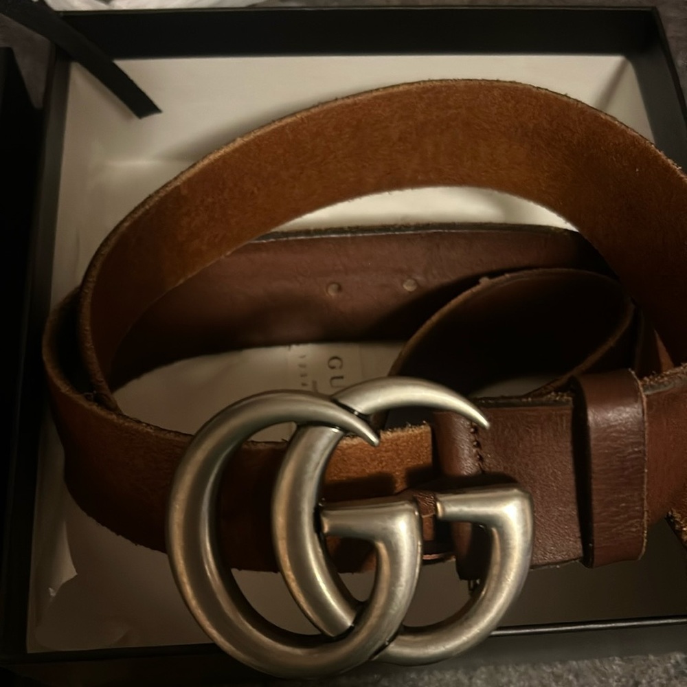 Gucci double GG belt